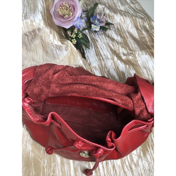 Chanta Women Fancy Red Genuine Leather Crossbody Messenger Handbag Whimsigoth - Picture 8 of 10